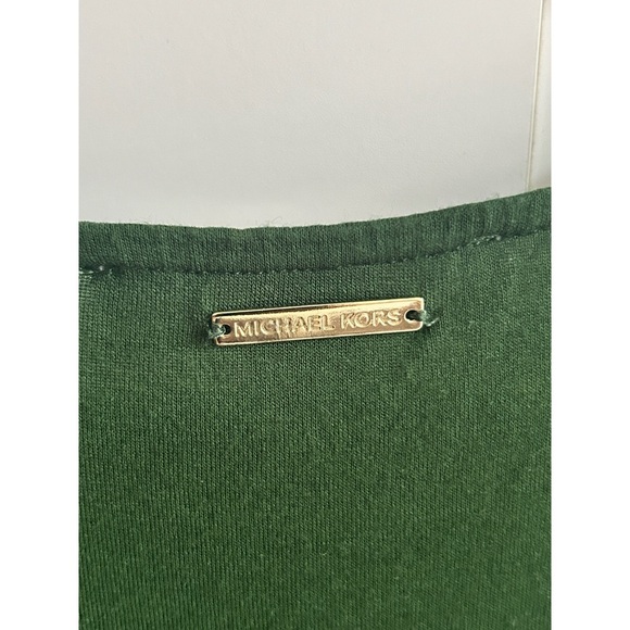 Michael Kors Elegant Green V-Neck Women's Top - Picture 4 of 4